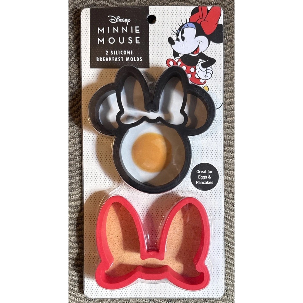 Disney Minnie Mouse Breakfast Egg Pancake Molds Cookie Cutter Set Head Bow